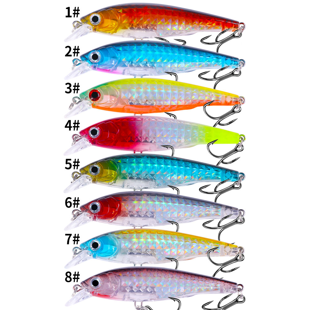 1pc minnow conjunto de isca de - Fishing Lure Jerkbait avaliação e preço