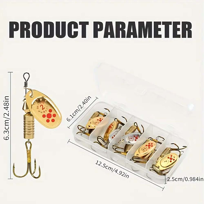 Conjunto de Iscas Spinner JSFU - Fishing Lure Blade Bait avaliação e preço